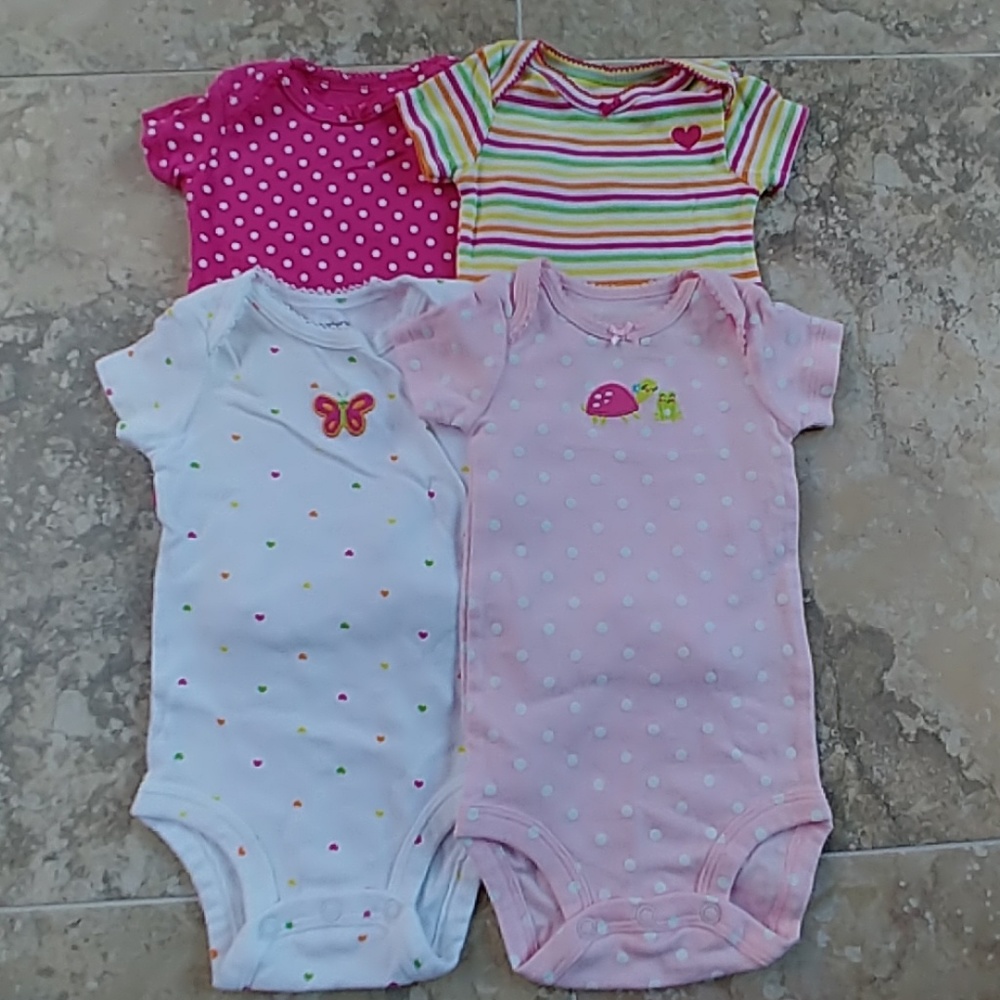 Set of 4 Carter's 3m onesies